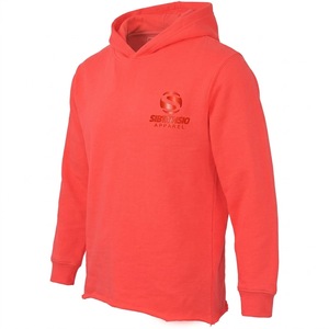 เสื้อฮู้ดดี้โอเวอร์ไซส์ผ้าฝ้ายทรงวินเทจฟอกสีแบบทำสีซีดขอบดิบ ตัดสั้น ทรงยูนิเซ็กซ์ สกรีนโลโก้ตามสั่ง OEM - Product Image 2