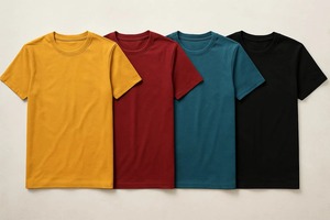 T-shirts classiques à col rond uni - Product Image 2