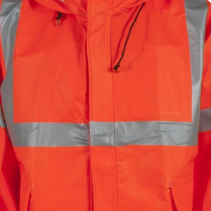 Chaqueta de Seguridad Profesional Unisex, Impermeable, Transpirable, con Cierre y Múltiples Bolsillos, 100% Nailon, Color Negro, para Guardias de Seguridad - Product Image 4