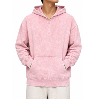 Sweat-shirt vintage personnalisé à col zippé, unisexe, en molleton épais, style streetwear, avec logo personnalisé, fabricant de vêtements