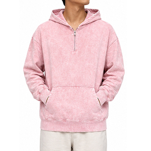 Sweat-shirt vintage personnalisé à col zippé, unisexe, en molleton épais, style streetwear, avec logo personnalisé, fabricant de vêtements - Product Image 2
