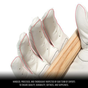Gants de combat en cuir véritable blancs pour baseball, softball et autres sports, pour jeunes, avec design et taille personnalisés, vente en gros. - Product Image 3