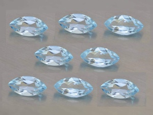 Topacio Azul Cielo Natural, Corte Marquise Facetado, Gema Suelta, Topacio Azul Cielo Plano, Proveedor al por Mayor, Precio de Fábrica, Joyería con Corte Marquise - Product Image 1