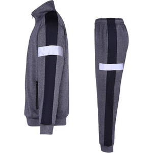 Ensemble de survêtements pour hommes, manches longues, fermeture éclair intégrale, tenue de sport, jogging, gym, 2 pièces - Product Image 3