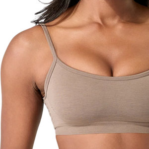 Soutien-gorge de sport sans coutures pour femme, avec bretelles, pour yoga, gym, entraînement, maintien extensible, design minimaliste, respirant, vêtements de sport actifs - Product Image 5