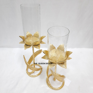 Porte-bougie en aluminium de style antique avec cheminée en verre, taille et forme personnalisées, vente en gros - Product Image 4