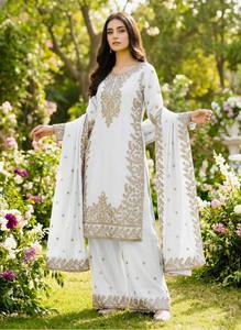 Ensemble brodé avec haut, bas et dupatta, entièrement cousu, prêt à porter - Product Image 6