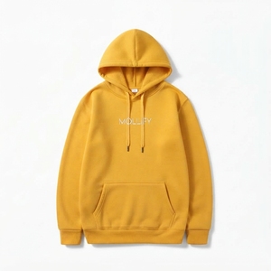 เสื้อฮู้ดดี้ผู้ชาย สไตล์สตรีทแวร์ ฮิปฮอป ผ้าฝ้าย 100% เนื้อหนา ซับในระบายอากาศได้ดี สำหรับงานพิมพ์ลายนูน 3 มิติ แบบกำหนดเอง - Product Image 3