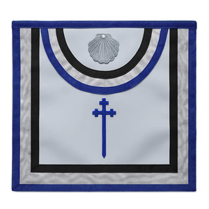 Tablier traditionnel de maître maçon de Loge Bleue, tablier de maître ancien maçon brodé à la main, tablier de compagnon de la Franc-Maçonnerie de l'Arche Royale avec bordure dorée - Product Image 5