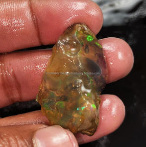 Opale d'Éthiopie Welo Fire naturelle huileuse 26.76 X 26.46 45.32 X 26.35 MM Pierre précieuse brute fantaisie huileuse de qualité supérieure certifiée par un tiers - Product Image 4