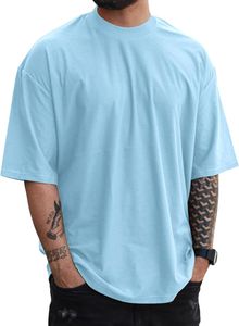 เสื้อยืดโอเวอร์ไซส์ทรงบ็อกซี่ แขนสั้น ผ้าฝ้าย สวมใส่สบาย สไตล์สตรีทแวร์ สำหรับผู้ชาย - Product Image 3