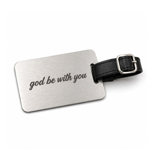 Custom Brand ID <b>Name</b> laser engraved metal bag <b>tags</b> for Souvenir Gifts Waterproof Portable Outdoor Use - Product Image 2