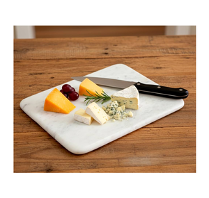 Tabla de cortar de mármol con revestimiento de latón, rectangular, para cortar frutas, verduras, carne y pan. - Product Image 3