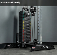 DW SPORTS Tour de musculation murale en métal avec pile de poids, système de câbles multifonctionnel pour salle de sport à domicile, équipement d'entraînement physique