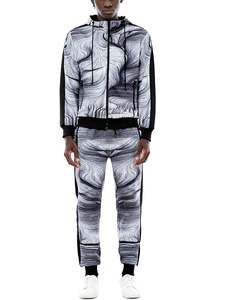 สเวตเตอร์กีฬาเข้ารูปใส่ได้ทั้งชายและหญิงแขนยาว2ชิ้นสำหรับใส่วิ่งออกกำลังกายวิ่งออกกำลังกายแทร็คฤดูหนาวมีซิปซับลิเมต - Product Image 3