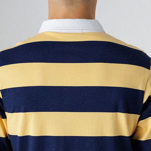 Polo de rugby pour homme, logo personnalisé, coton lourd, manches longues, style classique Old Money, directement de l'usine, décontracté, respirant - Product Image 3