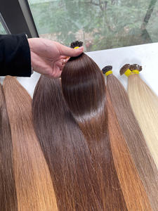 Extensiones de cabello de punta plana más vendidas, color marrón, 100% cabello virgen vietnamita, envío rápido - Product Image 3