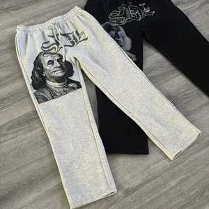 Premium Quality Custom Cool Fashion 100% Cotton SDL Hip Hop High <b>Elastic</b> Waist Solid Waterproof Eco-Friendly Men Sweat - Product Image 3