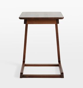Mesa auxiliar de madera de teca color marrón oscuro para uso en interiores, sala de estar - Product Image 4