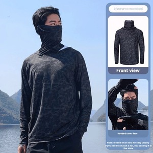 New Design Sublimation Waterproof Breathable Quick Dry UPF 50+ Fishing Clothing Unisex <b>Lightweight</b> Shirts Long Sleeve <b>Hoodie</b> - Product Image 3