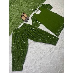 Ensemble élégant de haut et de dupatta Patiala pour femmes, vêtements de fête élégants - Product Image 2