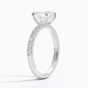 แหวน BOJ รุ่น 050 ทรง Asscher Cut เงินแท้ 925 ประดับเพชรเม็ดเล็กแบบ Shared Prong ครอบคลุมสามส่วน ชุบโรเดียม 2 กะรัต สี D ความสะอาด VVS1 มอยส์ซาไนต์ รับรองโดย GRA - Product Image 2