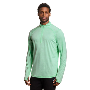 Wholesale Men's 3/4 Zip Casual Jersey T-<b>Shirt</b> Custom Color Regular Fit Pullover Outdoor Quick Dry Plus Size 260 Grams - Product Image 2