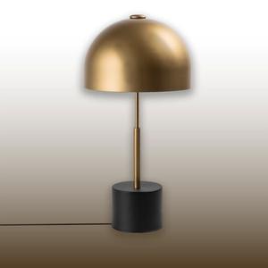 Lampe de table en laiton doré design avec abat-jour en tissu blanc, accent de décoration haut de gamme pour la maison - Product Image 3