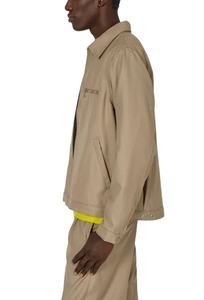 Veste en jean de haute qualité OEM conception personnalisée printemps broderie vintage col bande de lavage fermeture éclair veste de travail d'occasion pour hommes - Product Image 3