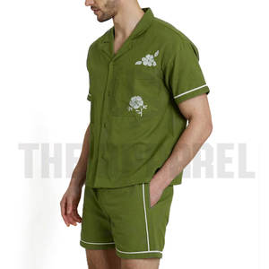 Nouvel Arrivage – Ensemble Deux Pièces Décontracté pour Hommes, Personnalisable avec Logo, en Polyester/Coton Respirant, Idéal pour l'Été – Vente en Gros à Prix Abordable - Product Image 4