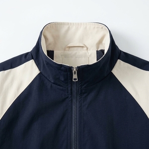 Men's Color Block <b>Racer</b> <b>Jacket</b> Stand Collar Zipper Closure Sporty Style Autumn Wear Wind Breaker <b>Jacket</b> Polyester Outerwear - Product Image 4