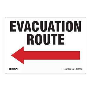 Brady Heat-Resistant Oval Evacuation Route <b>Labels</b> Durable Self-Adhesive Safety Stickers for Industrial Facilities - Product Image 2