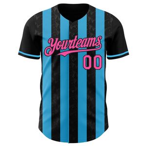 Custom Team Baseball Jersey 100% Polyester Printed Short Sleeve Breathable Quick Dry Sportswear Summer Winter - Product Image 4
