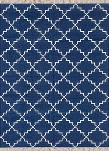 Tapis d'intérieur en coton indien, design abstrait réversible, tissage plat moderne fait à la main, best-seller - Product Image 5