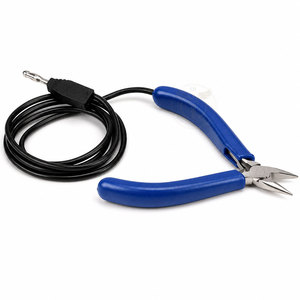 Pince à bec effilé en acier inoxydable pour soudure de bijoux permanents avec câble de mise à la terre - Product Image 1