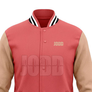 New Design Custom Color Men's Winter <b>Letterman</b> <b>Jacket</b> with Stand Collar and Front Logo Streetwear Warm Clothing - Product Image 2