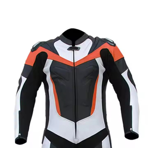 Crystal Sports Custom Designed Breathable Genuine Leather Racing Suit for Men Auto Motorbike Riding One Piece Motorcycle Wear - Product Image 3