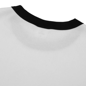Camiseta de hombre de moda, holgada, personalizable, de manga corta, de gramaje alto, cómoda, con empalmes de colores en contraste y cuello redondo acanalado - Product Image 5