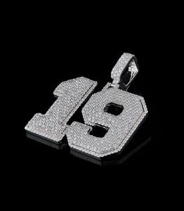 Colgante de Moissanita Chapado en Plata de Calidad VVS Premium, Estilo Hip Hop, Engaste de Bisel, Acabado Liso y Brillante, Alta Luminosidad, Uso a Largo Plazo - Product Image 2