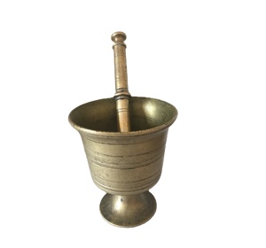 Mortero de latón moderno y organizador de cocina Maja de granito pesado y cuenco de mortero especias último diseño - Product Image 1