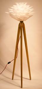 <b>Wooden</b> <b>Tripod</b> Searchlight <b>Floor</b> <b>Lamp</b> Silver-Plated Polished Brown Handmade <b>Wooden</b> Stand Antique Style Home Decor Light - Product Image 6