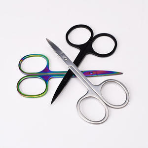 Small Stainless Steel Beauty Hair Scissors Eyelashes Nose Hair Eyebrow Trimming Eyelash <b>Extensions</b> Scissors ANAAIF - Product Image 5
