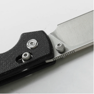 Cuchillos Plegables con Mango Texturizado Negro, Hoja con Acabado Satinado, Punta de Gota, Agarre Ergonómico y Clip de Bolsillo para Uso Diario y Actividades al Aire Libre - Product Image 5