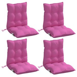 Ensemble de 4 coussins de chaise à dossier bas en tissu Oxford rose, 39,4 x 19,7 pouces, pour usage extérieur - Product Image 3