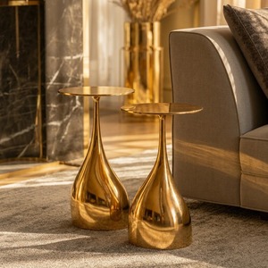 Room Essential Modern Nesting Coffee <b>Tables</b> Contemporary Design Living Room Furniture <b>Round</b> Metal Side <b>Tables</b> - Product Image 2