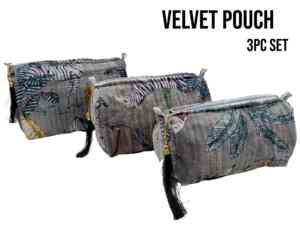 Ensemble de trousses de toilette en velours matelassé, sacs à maquillage pour cosmétiques, cadeau d'anniversaire ou de mariage, sacs à fermeture éclair - Product Image 4