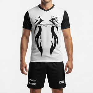 Personalized Soccer Kit Set 100% Polyester <b>Mesh</b> <b>Short</b> Sleeve Sublimated Print Breathable Moisture Wicking Custom Team Jersey - Product Image 6