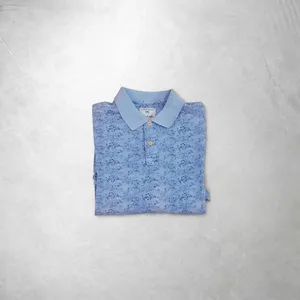 Men's Light <b>Blue</b> Floral <b>Polo</b> <b>Shirt</b> | Printed Short Sleeve <b>Polo</b> T-<b>Shirt</b> - Product Image 6