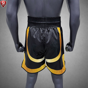 Shorts de boxe MMA élégants avec taille élastique et tissu satiné, ajustement confortable pour les combattants, séances d'entraînement, performances sur le ring - Product Image 2
