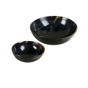 Polished Viking Horn Bowls Eco Friendly Handmade Food Safe Vintage Reusable Natural Gift Sets for Hotel Restaurant Home - Product Image 6